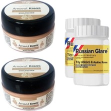 Eco Lounge Three Brand Whitening Cream 50 ml Arnavut Kremi Aklık Kremi 2 Adet + Russıan Glare Tüy Dökücü Azaltıcı Merhem 50ML 2 Adet