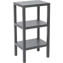 Go İthalat 3 Raflı Gri Modüler Ünite Plastik 38X29X74 cm (5468)