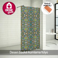 Dege Home Vitray Desenli Buzlu Cam Folyosu. Duşakabin, Mutfak, Banyo, Ofis Camı. Desen No: 11006