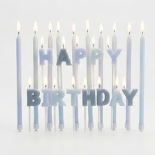 Parti Sürprizi Happy Birthday Mavi Mum Set