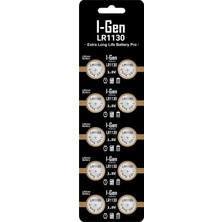 I-Gen Batteries LR1130 1.5V Alkalin Düğme Pil (AG10, L1131, 389)