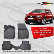 VW Tiguan Paspas Araca Özel 2016 - 2023 BOSSE 3D Havuzlu Oto Paspas