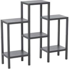 Go İthalat 6 Raflı - Gri Modüler Ünite Plastik 108X100X29 cm (5468)