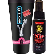 Eco Lounge Maxsize KOD:ASLG307 Maxi Size Erkeğe Özel 50 ml Şekillendirici Canlandırıcı Krem + Yanında Etkili Sertleştiricili 3xeffect Spray 60 ml Erkeğe Özel Karışım Sprey
