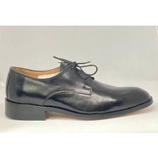 Adnan Shoes Erkek Hakiki Deri Düz Sade Bağcıklı Vardolalı Fransız Kösele Ökçe Topuklu El Yapımı Ayakkabı