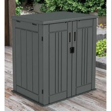 Divona Home C037 Hdpe Plastik Bahçe Balkon Raflı  Depolama Dolabı  (G 80 x D 59 x Y 86.5 cm )