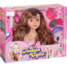 Canes Büst Bebek Güzellik Seti Saç Yapma Oyuncak Kuaför Seti Esmer
