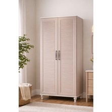 Arion Kids Masal MDF 2 Kapaklı Genç Odası Dolabı | Ağaç Ayaklar | REHAU Kaplama Kapaklar