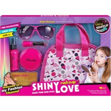 Canes Oyuncak Gözlüklü Çantalı Eşyalı Makyaj Kutusu Seti