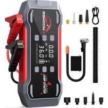 CoverZone G2 | 4in1 Pd 45W Araba Akü Takviye, Entegre Hava Kompresörü ve Soplama Fonksiyonu, Portatif 12.6V Acil Durum Cihazı, Power Bank, LED Işık ve Sos Fonksiyonu