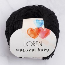 MiraLive Loren Natural Baby Siyah El Örgü Ipi - R004 - 33697