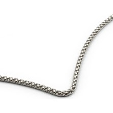 Sose Moda Erkek Tilki Kuyruğu Çelik Zincir Kolye – Gümüş Renk 3 mm Maskülen Tasarım