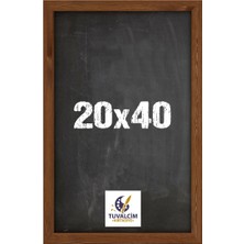 Tuvalcim Kırtasiye 20X40 cm Ince Ahşap Çerçeveli Kara Tahta - Siyah