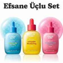 Eqqualberry 3’lü Serum Seti | Hyaluron + Vitamin C + Nad Peptide | Nem, Aydınlatma ve Lifting Bakım