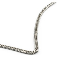Sose Moda Erkek Kalın Çelik Zincir Kolye Gümüş Renk 55 cm 5 mm Kararmaz Güçlü Tasarım