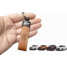Stilix Garage Kia Suni Deri Anahtarlık – Şık Tasarım, Dayanıklı Metal, Premium Görünüm Kahverengi 1 Adet