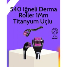 Narnuga Evde Güvenli Kullanım Için Titanyum Derma Roller – Siyah Saplı
