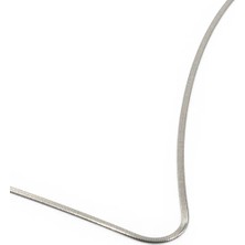 Sose Moda Ince Italyan Model Erkek Çelik Kolye Gümüş 55 cm 2 mm Kararmaz Minimal Tasarım