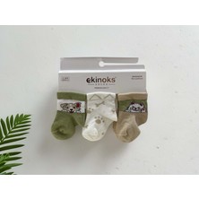 Ekinoks Köpekli Üçlü Bebek Çorap - RYZEÇ028 - Yeşil - 12 - 18 Ay Yeşil