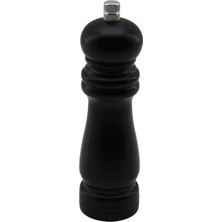 Go İthalat Siyah Ahşap  Küçük= Çap: 4.5cm - Uzunluk: 15.5cm Tuz - Baharat Öğütücü (5468)