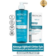 Asfstore Bioxcin Acnium Sebum Dengeleyici Nemlendirici Krem 50 ml + Bioxcin Acnium Yüz Yıkama Jeli Sebium Dengeleyici 500 ml