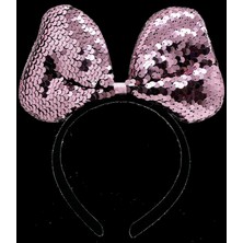 MiraLive Renk Değiştiren Pullu Fiyonk Parti Tacı Pembe Gümüş