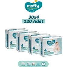 Moffy Twin Maxi 4 Beden Bebek Bezi (30 x 4) 120 Adet