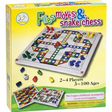 Direkstoktan Ahşap Çift Taraflı Zeka ve Eğlence Oyunu – Flies Moves & Snake Chess