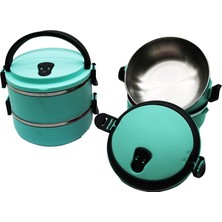 Go İthalat Turkuaz 2li Sefer Tası Saklama Kabı 1.2lt (5468)