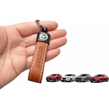 Stilix Garage Mazda Ile Uyumlu Suni Deri Anahtarlık – Şık Tasarım, Premium Görünüm, Dayanıklı Kullanım Kahverengi 1 Adet