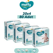 Moffy Twin Extra Large 6 Beden Bebek Bezi (20 x 4) 80 Adet