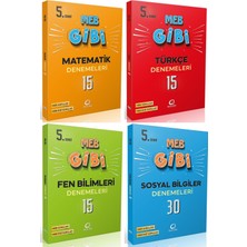Oksijen Yayınları Oksijen 5. Sınıf Matematik + Türkçe + Fen + Sosyal Lgs Gibi Branş Denemeleri Seti 4 Kitap