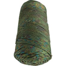 MiraLive Makrome Ipi 3mm Polyester Haki Simli