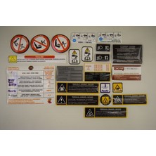 Nurpar Fiat Grup Motor Içi ve Araç Ikaz Etiketi Seti 22 Parça