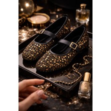 Slipcat Pullu Simli Payetli Toka Detaylı Kadın Şık Günlük Babet