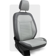 Otexo Highline Taytüyü Hafif Ticari Arka (2+1) Airbag Uyumlu Universal Oto Koltuk Kılıfı  Gri - Füme