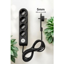 4’lü Uzatma Kablosu – 5mm Ince Fiş Teknolojisi | Çocuk Korumalı | Dar Alanlar Için | 1.5 M