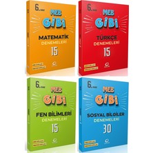 Oksijen Yayınları Oksijen 6. Sınıf Matematik + Türkçe + Fen + Sosyal Lgs Gibi Branş Denemeleri Seti 4 Kitap