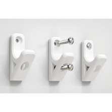 Sora Design 3'lü Duvara Monte Güçlü Askı Kancası – Metal Vidalı Sabit Dayanıklı Duvar Askılığı