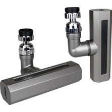 Go İthalat Siyah  Geniş  360 Derece Dönebilenoynar Başlık - 4 Mod  Perlatör Şelale Musluk Ucu KTX-3288 (5468)
