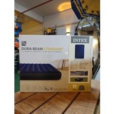 Çadır Dünyası Intex Çift Kişilik Şişme Yatak - 137x191x25 cm - Kadife Yüzeyli