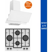 Ferre ve Afm Tech Markalı Fethy A-11  Ocak +Davlumbaz 2'li Ankastre Set  ( LN386 + FM3301)