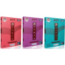 Oksijen Yayınları Oksijen Ayt Fizik + Kimya + Biyoloji Denemesi Seti 3 Kitap