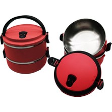 Go İthalat Koyu Pembe 2li Sefer Tası Saklama Kabı 1.2lt (5468)