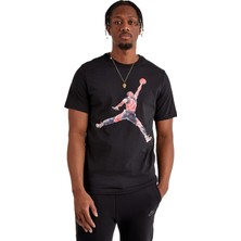 Nike Jordan Brand Jumpman Watercolor Graphic Tshirt Black Jordan Nakış Logolu Tişört Siyah