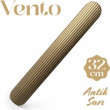 Badem10 Vento Antik Sarı Düz Çekmece Kulp 320 mm Uzun Metal Dolap Gardırop Mutfak Banyo Kulbu Modern Tasarım