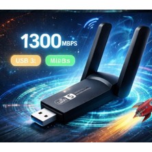 Upeka UP1300 Mbps Kablosuz Hızlı 5ghz USB 3.0 Wi-Fi  Adaptör  Masaüstü Laptop Uyumlu
