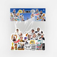 Baprile The Office Sticker Paketi 25 Parça Kaliteli Su Geçirmez Etiket Seti