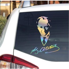 Sticker Usta Hologramlı Janjanlı Atatürk ve Imza Sticker - Araba Oto Motosiklet Sticker 02527