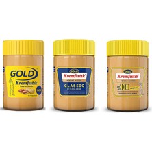 Gold Polmak Gold Fıstık Ezmesi 340 gr 3 Lü Karma Paket / Classic-Şekersiz-Crunch